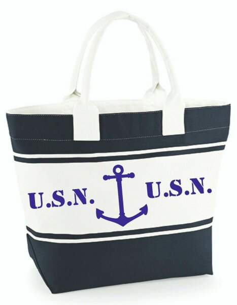 US Army USN United States Navy Anchor Anker WK2 Canvas Bag Shopper Umh&auml;ngetasche