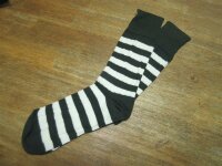 Prison Style Striped Socks Old School Heritage Vintage Black/White