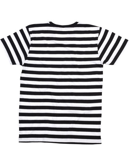 Prison Gefangnis Style Stripy T Shirt Mens Black White Biker