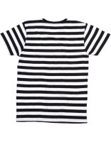 Prison Gef&auml;ngnis Style Stripy T-Shirt Mens Black...